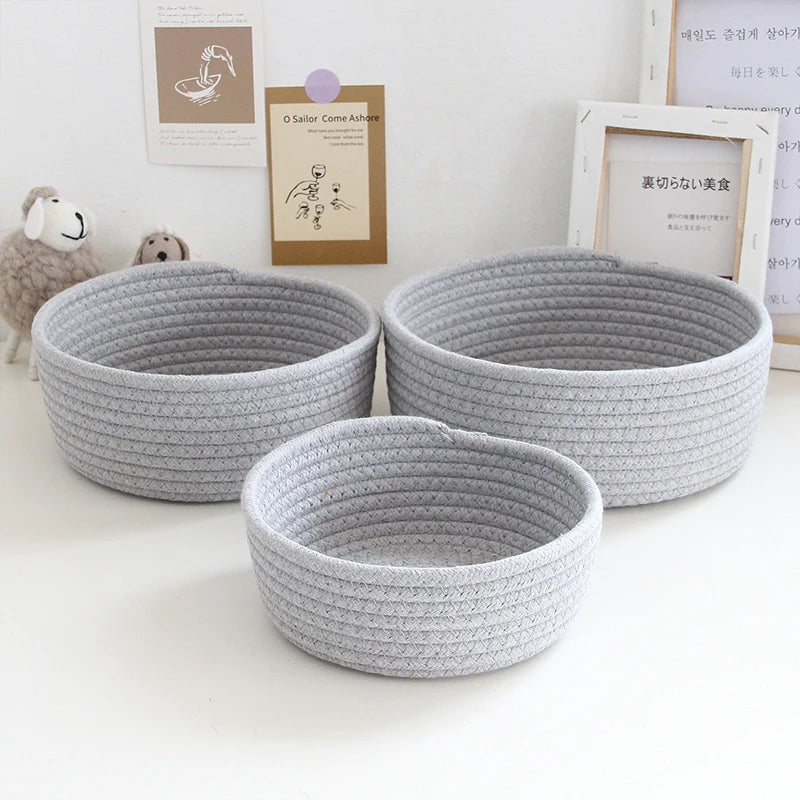 Nordic Cotton Rope Storage Baskets