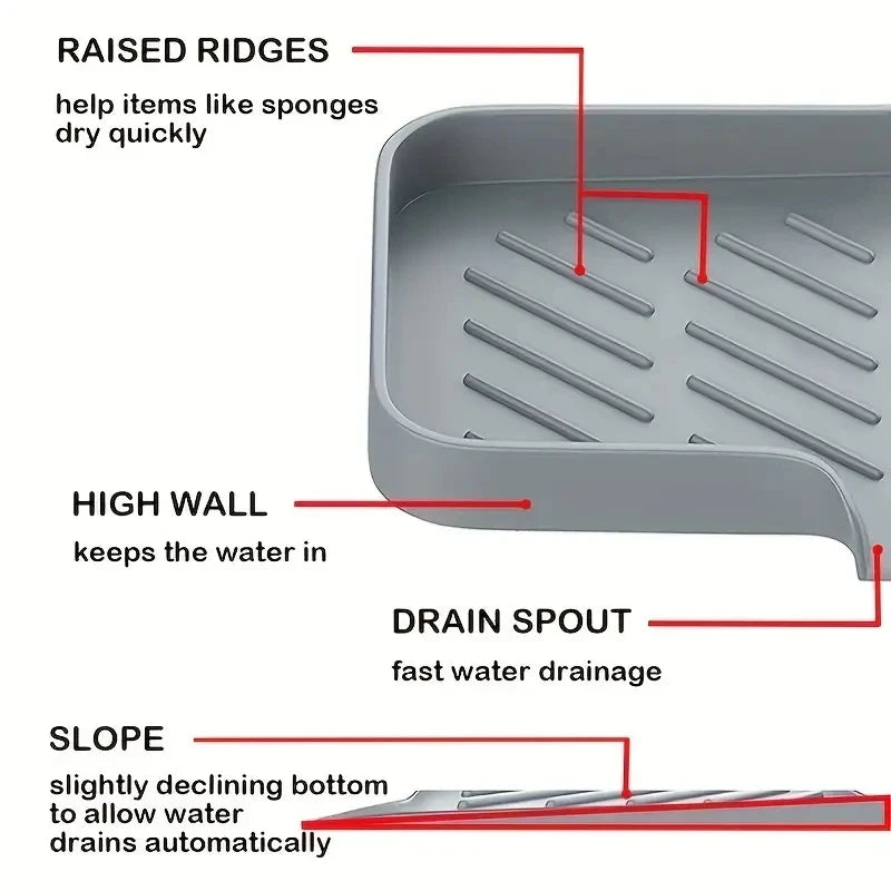 Silicone Tray With drain