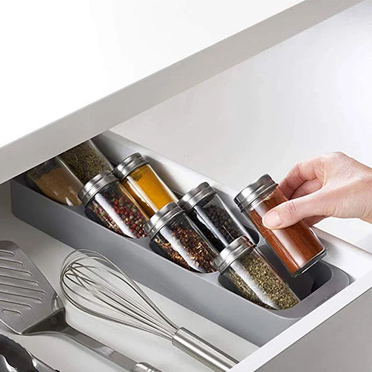 8 Grids Spice Rack Cupboard Organizer