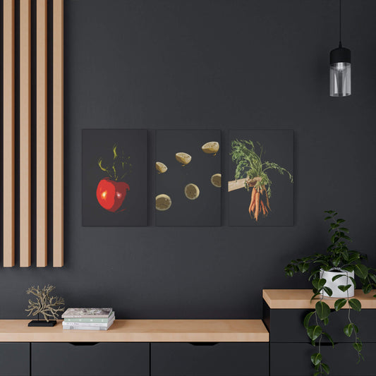 Set of 3 Canvas "Healthy Living" - Kitchen Envy