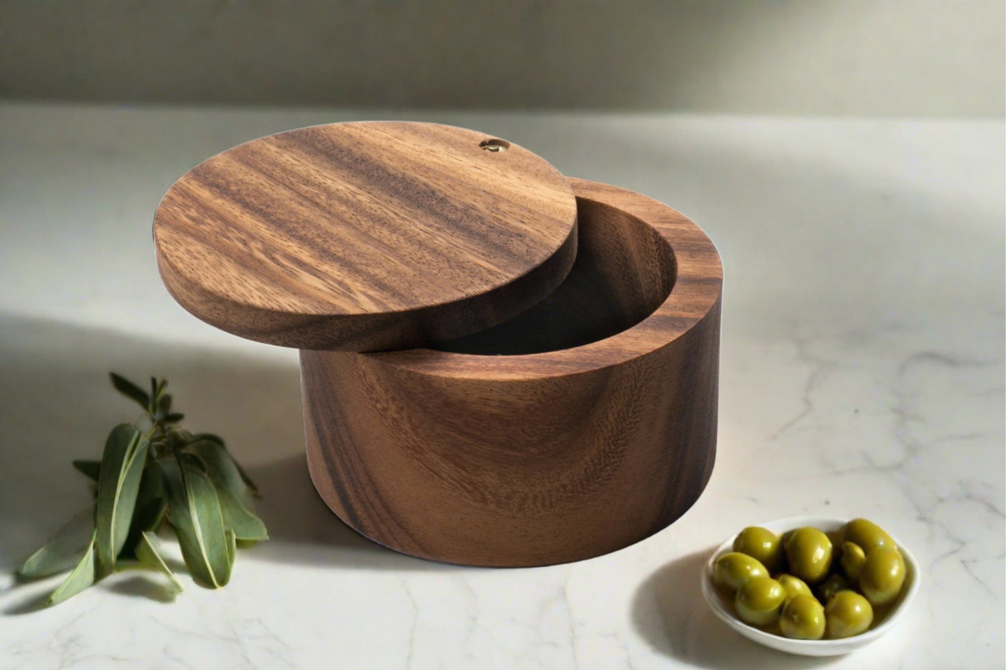 Acacia Wood Salt Cellar