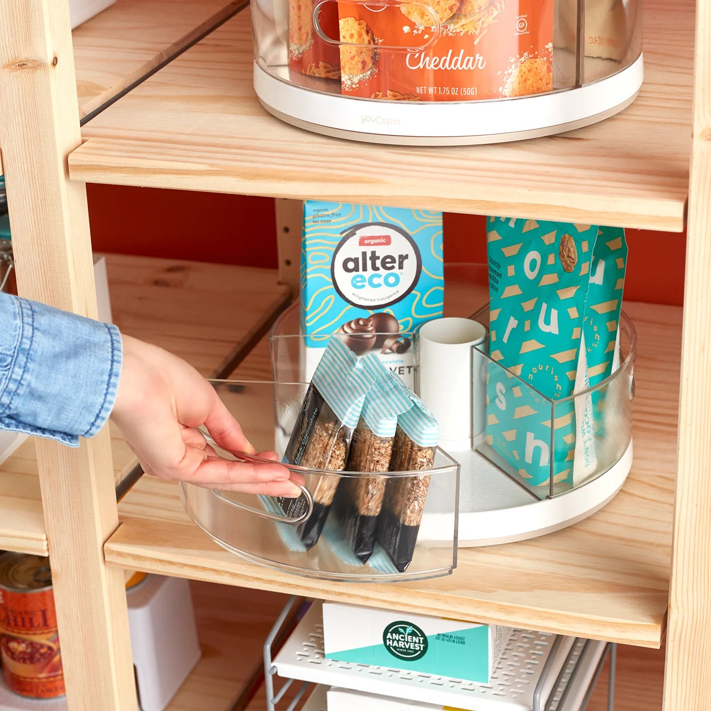 CRAZY SUSAN Turntable w/3 Bins - Kitchen Envy