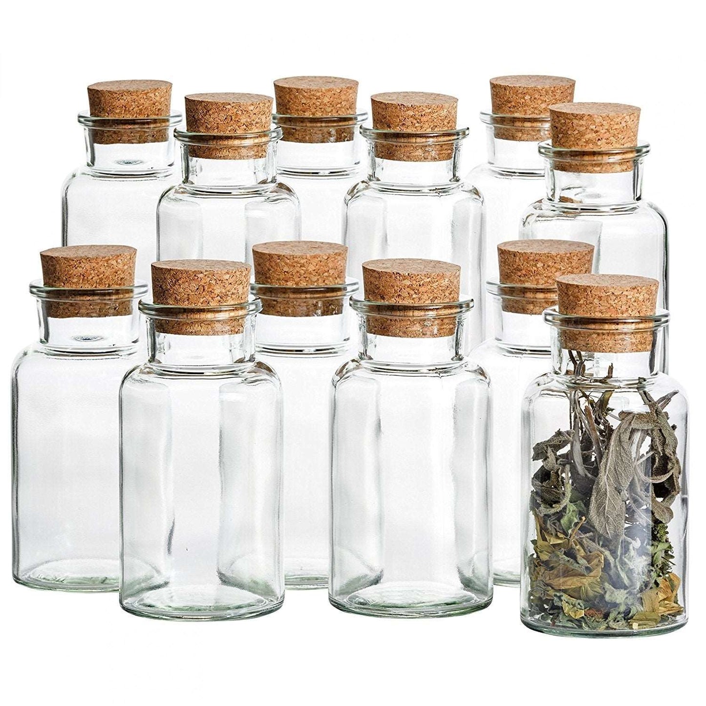 KitchenEnvy Apothecary Glass Bottle / Spice Jar (300ml) - KitchenEnvy