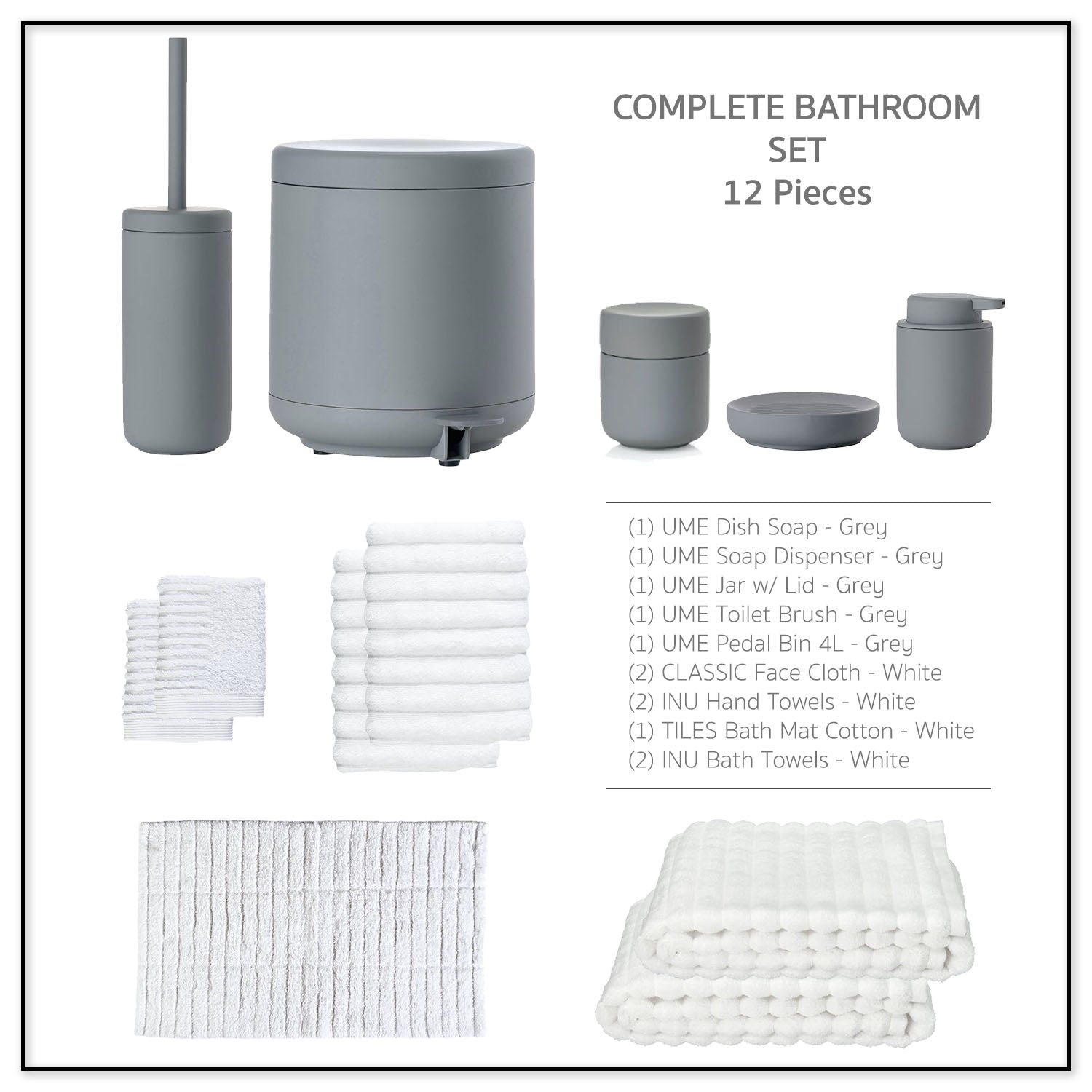 Complete Bathroom 12PC Set - Kitchen Envy
