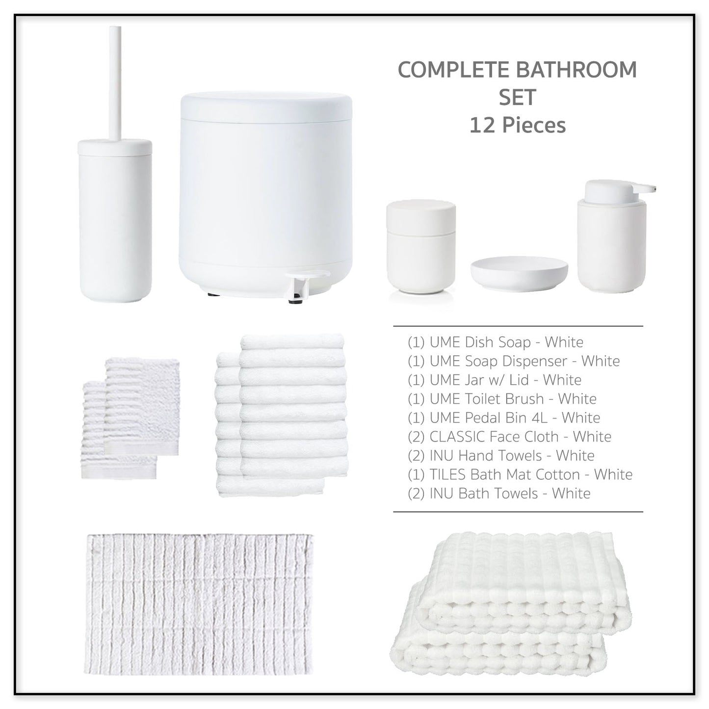 Complete Bathroom 12PC Set - Kitchen Envy