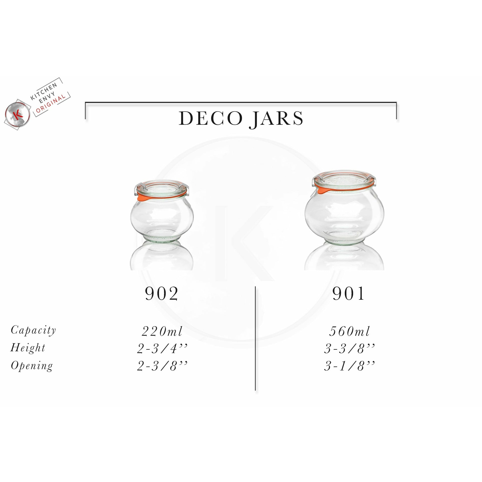 Weck Weck Jars - 901 Deco 560ml Case of 6 - KitchenEnvy