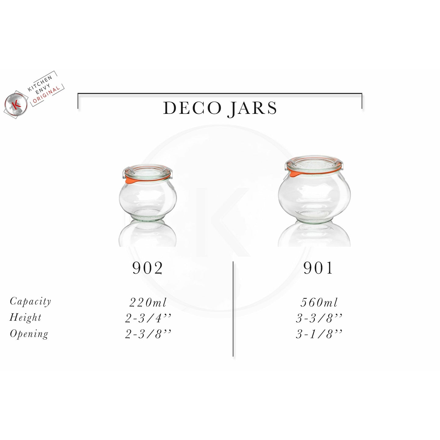 Weck Weck Jars - 901 Deco 560ml Case of 6 - KitchenEnvy