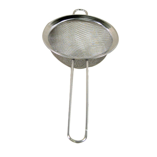 KITCHEN BASICS Strainer w/handle - Fine Mesh SS - KitchenEnvy