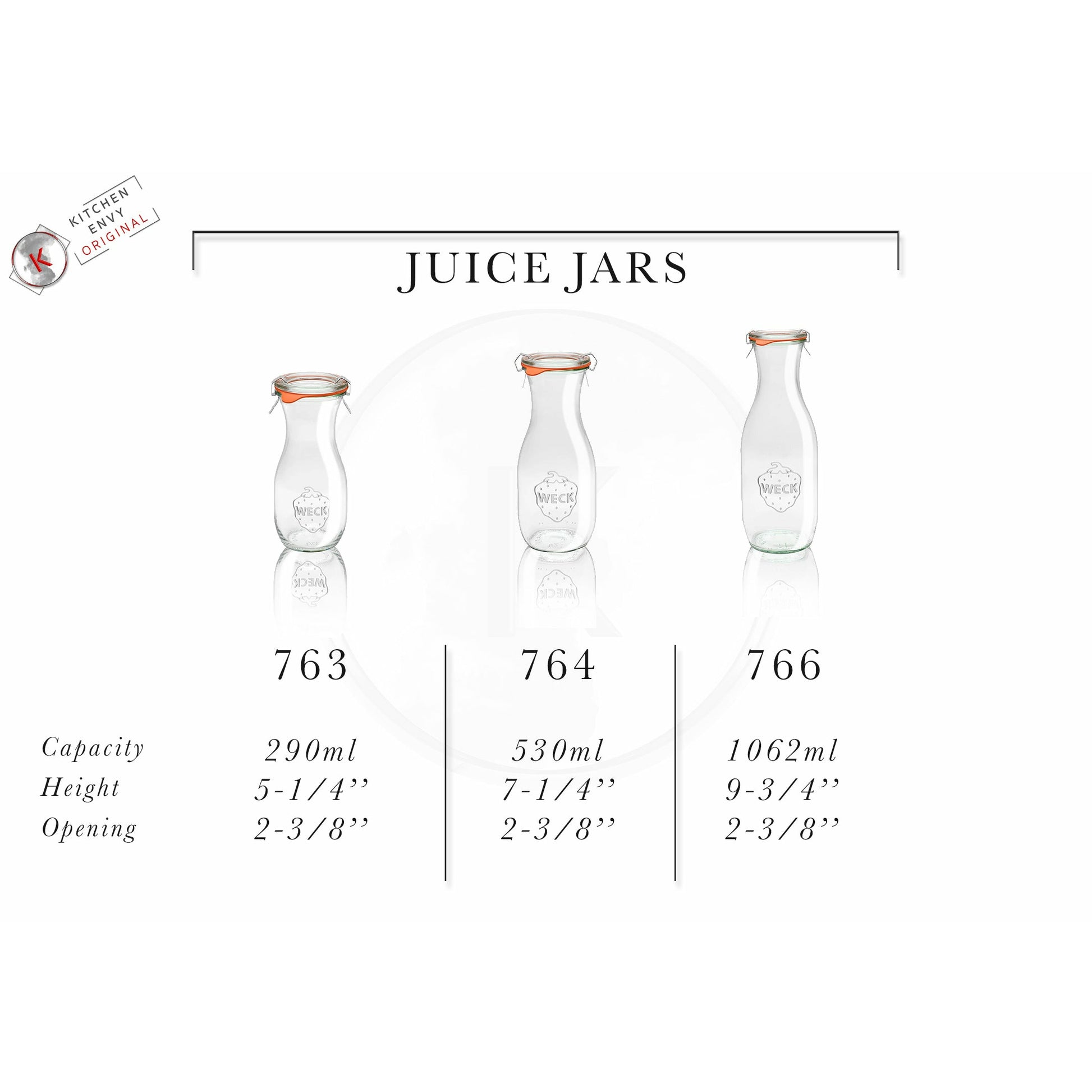 Weck Weck Jars - 763 Juice 290ml Case of 6 - KitchenEnvy