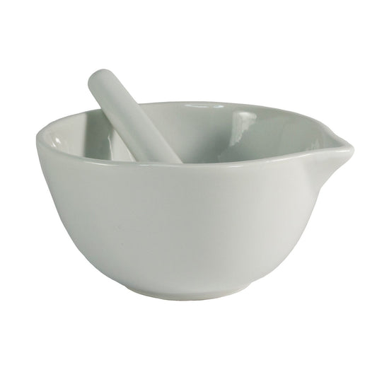 KITCHEN BASICS Mortar & Pestle 400ml/13oz Porcelain - KitchenEnvy