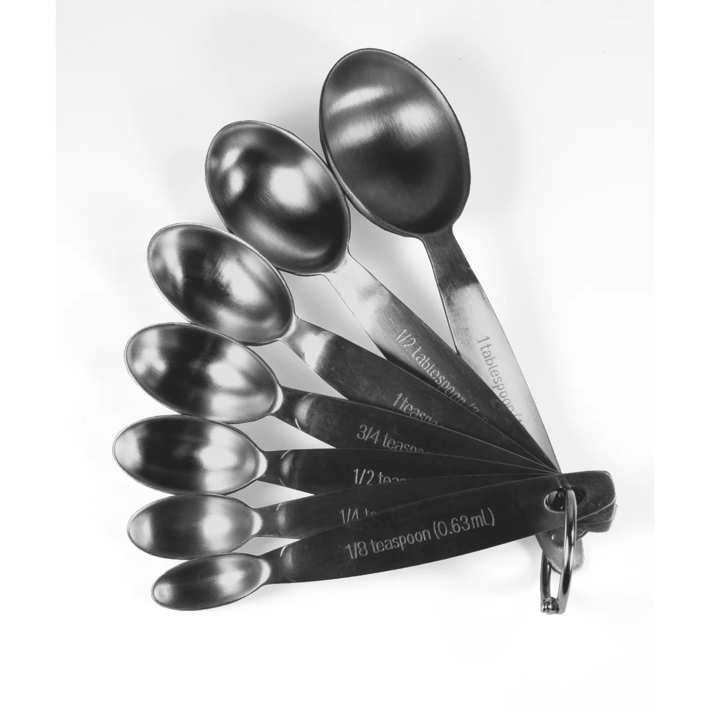 KITCHEN BASICS Measuring Spoons 7/ST Silver - KitchenEnvy