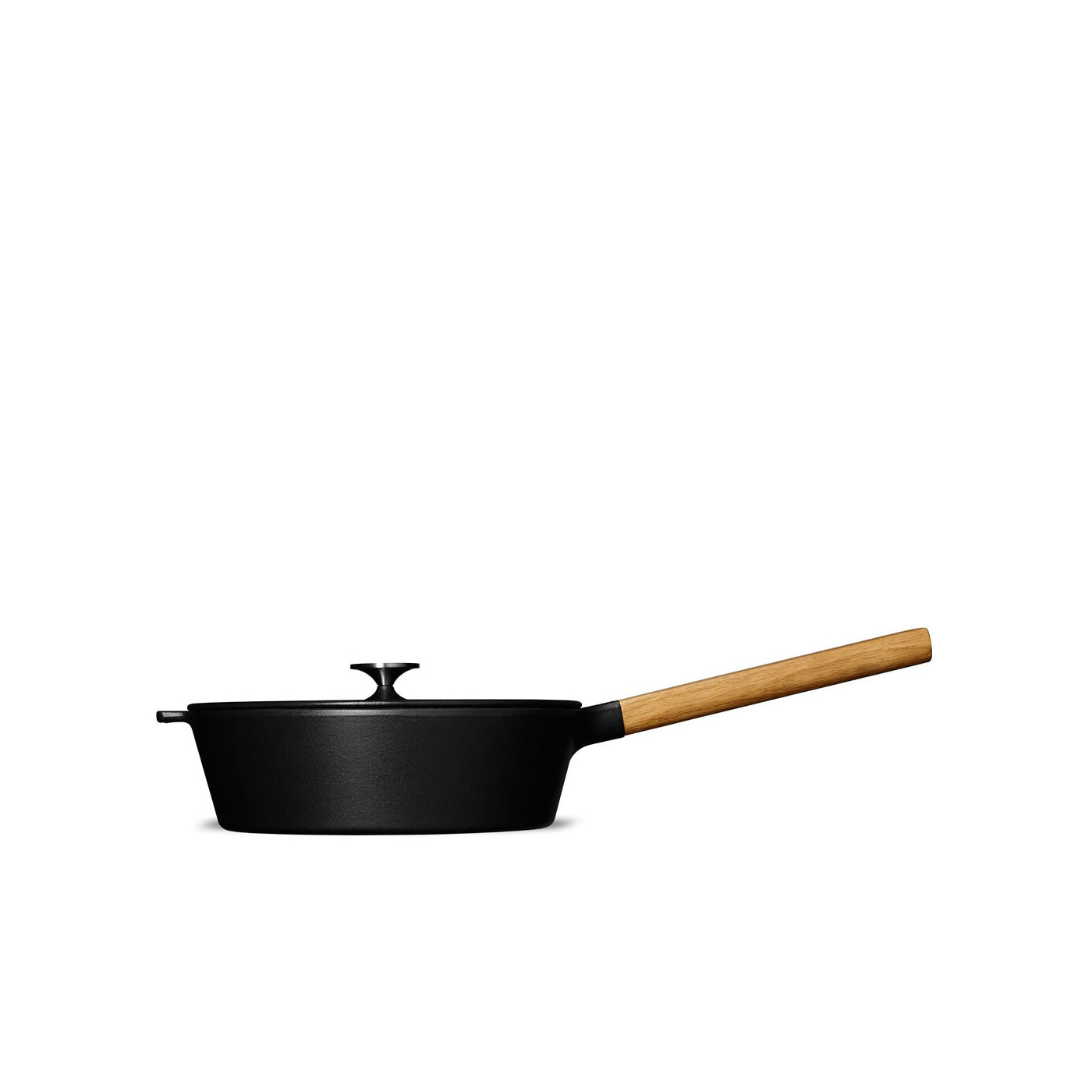 MORSO Saute Pan w/Lid - 25cm/10" - Cast Iron - Wood Handle - KitchenEnvy