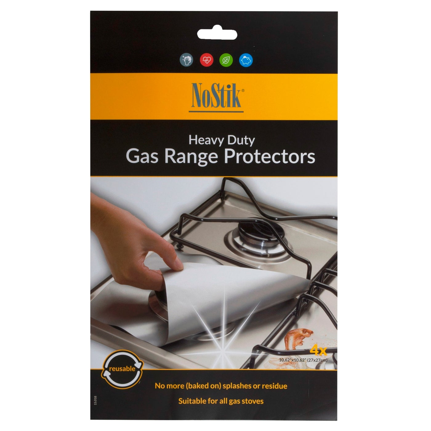 NOSTIK Gas Range Protector HD 4/Set - KitchenEnvy