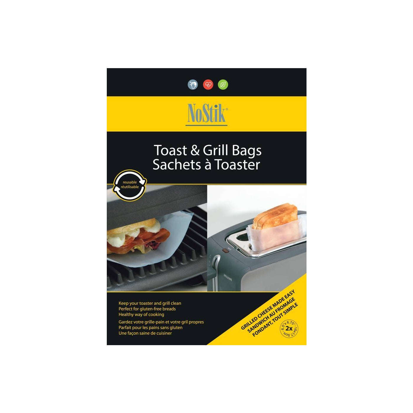 NOSTIK Toast & Grill Bag - Pack of 2 - KitchenEnvy