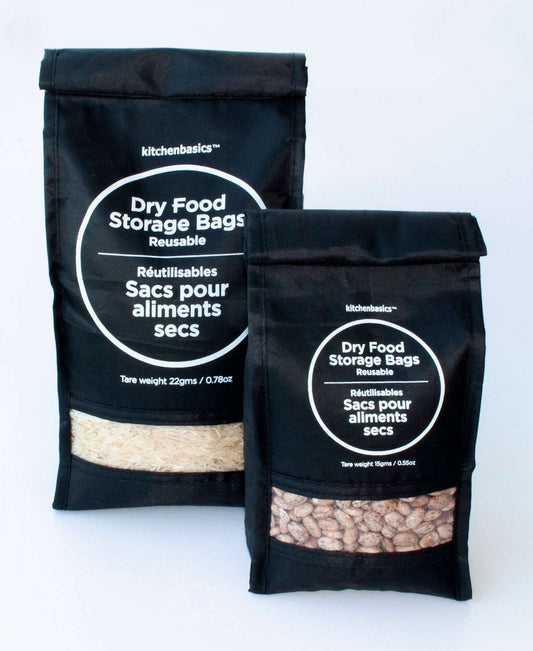 KITCHEN BASICS Dry Food Storage Bag w/window - 2/Set - KitchenEnvy