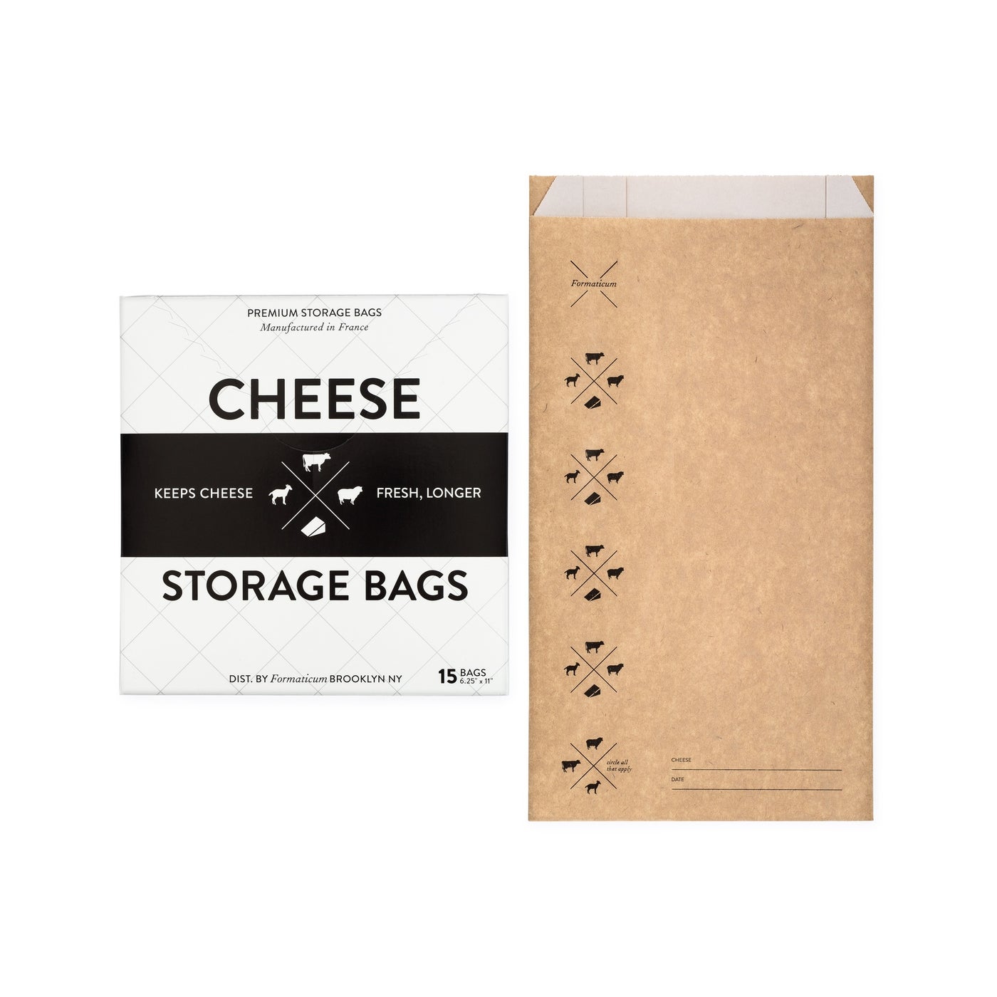 FORMATICUM Cheese Storage Bags - Pack of 15 - KitchenEnvy